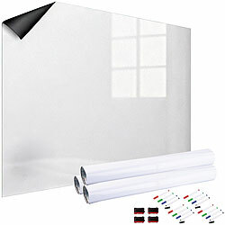 infactory 4er-Set Magn. Whiteboard-Folie, selbstklebend, 4 Marker, 150 x 100 cm infactory Magnetische Whiteboard-Folien