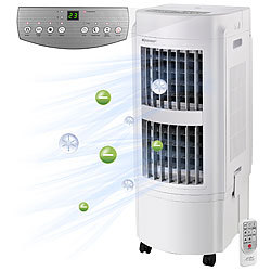 Sichler Haushaltsgeräte 3in1-Luftkühler, -befeuchter, Ionisator, Walzen, 20l, 100W, 1400ml/h Sichler Haushaltsgeräte Luftkühler, -befeuchter und -reiniger mit Ionisator