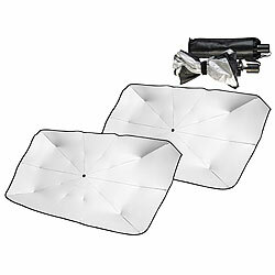 Lescars 2er-Set wärmeisolierende Sonnenschutze für die Autoscheibe, 140x79 cm Lescars Sonnenschutz für Frontscheibe
