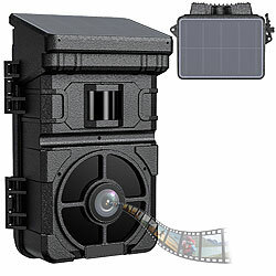VisorTech Full-HD-Wildkamera mit Solarpanel, 24 MP, Nachtsicht, PIR-Sensor, IP65 VisorTech