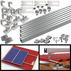 revolt 34-teiliges Dachmontage-Set für 2 Solarmodule, flexibel revolt