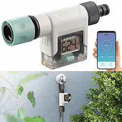 Royal Gardineer Smart-Wasserzähler für den Gartenschlauch mit Display, Bluetooth & App Royal Gardineer
