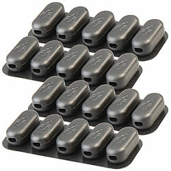 General Office 4er-Set Magnetische Kabelhalterung mit 5 Clips, Klebepad, schwarz General Office Magnetische Kabelhalterungen