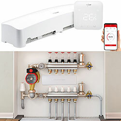 revolt WLAN-Fußbodenheizungs-Controller-Steuerung mit Master-Thermostat & App revolt Steuerungseinheiten für Fußbodenheizung mit WLAN-Thermostat und App
