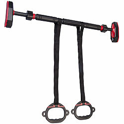 PEARL sports Klimmzugstange inkl. 2 Griffenfür Türrahmen, Lock-Funktion, bis 300 kg PEARL sports Klimmzugstangen für Türrahmen, mit Lock-Funktion, verstellbar