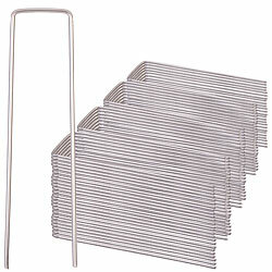 Royal Gardineer 100er-Set Bodenanker aus legiertem, rostfreiem Edelstahl, 15 cm lang Royal Gardineer Bodenanker aus rostfreiem Edelstahl 