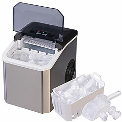 Rosenstein & Söhne Eiswürfelmaschine aus Edelstahl mit Selbstreinigung, 12 kg/Tag Rosenstein & Söhne Eiswürfelbereiter