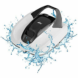AGT Kabelloser Akku-Poolreiniger-Roboter, bis 100 Min. Laufzeit, bis 85 m² AGT Akku-Poolreiniger-Roboter