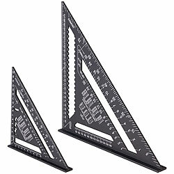 AGT 2er-Set Zimmermannswinkel, 18 cm und 30 cm, metrische Skala, Aluminium AGT Zimmermannswinkel mit metrischen Skalen, Aluminium