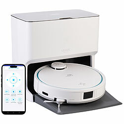 Sichler Exclusive HOBOT LEGEE-Q10 Pro Multiroom-Wisch- & Saugroboter, Reinigungsstation Sichler Exclusive WLAN-Staubsaug- & Bodenwisch-Roboter, kompatibel mit Google Assistant und Siri