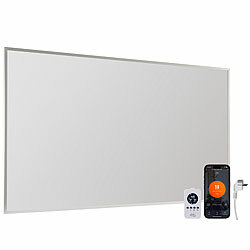 Sichler Haushaltsgeräte Smarte WLAN-Infrarot-Heizung, 600 W, bis 15 m², Thermostat, App Sichler Haushaltsgeräte WLAN-Infrarot-Wandheizungen mit App, für Amazon Alexa & Google Assistant