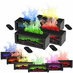Carlo Milano 4er-Set Aroma-Diffusor-Kamin, 7-farbige Beleuchtung und Flammen-Effekt Carlo Milano Aroma-Diffusor-Kamine mit RGB-Beleuchtung