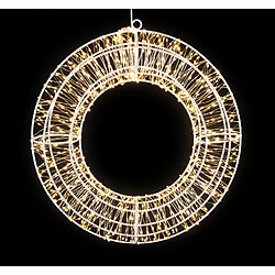 Lunartec 3D-LED-Lichterkranz, Firework-Effekt, 960 LEDs, warmweiß, IP44, 38 cm Lunartec 