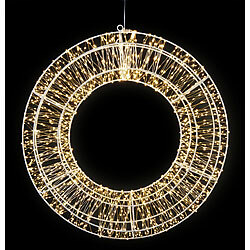 Lunartec 3D-LED-Lichterkranz, Firework-Effekt, 1.800 LEDs, warmweiß, IP44, 58cm Lunartec LED-Lichterkränze für innen und außen