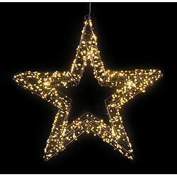 Lunartec 3D-LED-Lichterstern, Firework-Effekt, 1.440 LEDs, warmweiß, IP44, 50cm Lunartec LED-Lichtersterne für innen und außen