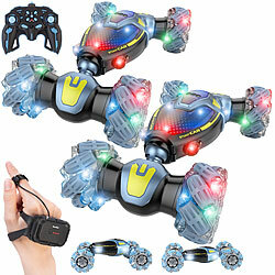 Simulus 2er-Set Ferngesteuerte Offroad-Allrad-Autos f. Kinder, Gestensteuerung Simulus Ferngesteuerte Offrad-Autos mit Fernbedienung und Gestensteuerung