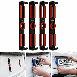 Lescars Rahmenlose Universal-Kfz-Kennzeichenhalter, Set für vorne und hinten Lescars Rahmenlose Kfz-Kennzeichenhalter 