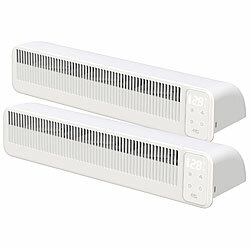 Sichler Haushaltsgeräte 2er-Set automatische Heizkörper-Akku-Ventilatoren, 3-stufig, 41cm, USB Sichler Haushaltsgeräte Heizkörper-Ventilatoren zum energieeffizienten Heizen, mit Akku und USB-C