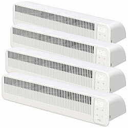 Sichler Haushaltsgeräte 4er-Set automatische Heizkörper-Akku-Ventilatoren, 3-stufig, 41cm, USB Sichler Haushaltsgeräte Heizkörper-Ventilatoren zum energieeffizienten Heizen, mit Akku und USB-C