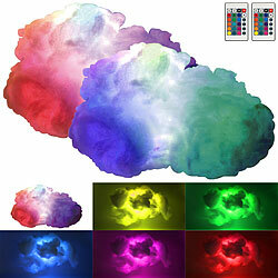 Luminea 2er-Set farbwechselnde DIY-Wolken-Leuchten, 2eRGB-LEDs & Fernbedienung Luminea DIY-Wolken-Leuchten mit RGB-LEDs, Farbwechsel, Fernbedienung