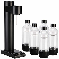 Rosenstein & Söhne Soda-Wassersprudler mit 5 1-Liter-Flaschen, Soda-Stream-kompatibel Rosenstein & Söhne Kompakte Soda-Wassersprudler für SodaStream-kompatible PET-Flaschen 