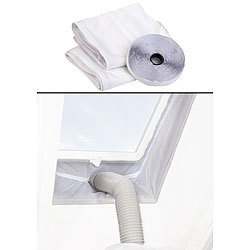 Sichler Haushaltsgeräte Abluft-Dachfensterabdichtung für mobile Klimageräte, Montage-Klettband Sichler Haushaltsgeräte