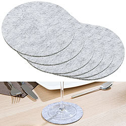 Rosenstein & Söhne 6er-Set Abwaschbare Univeral-Filz-Untersetzer, hellgrau, Ø 10 cm Rosenstein & Söhne Filz-Untersetzer