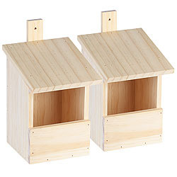 Royal Gardineer 2er-Set Vogel-Nistkästen zum Aufhängen an Baum oder Wand, vormontiert Royal Gardineer Vogel-Nistkästen (vormontiert)