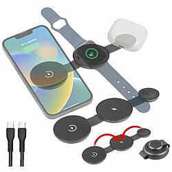 Callstel 2er-Set 3in1-Ladegerät für iPhone, AirPods und Apple Watch, MagSafe Callstel 3in1 Ladestationen für iPhone, Apple Watch & AirPods, MagSafe