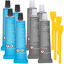 AGT 4er-Set 2-Komponenten-Epoxid-Kleber, stahlverstärkt, transparent AGT 2-Komponenten-Kleber