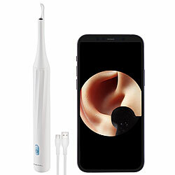 newgen medicals WLAN-Otoskop mit 5-MP-Kamera, App-Live-View, 20 Bilder/Sek., USB-C newgen medicals WLAN-Ohrreiniger mit 2K-Kamera