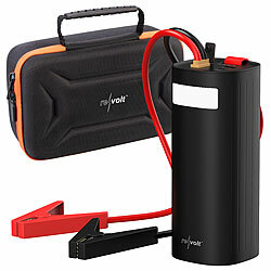 revolt 3in1-Kfz-Starthilfe & Powerbank, LiFePO4, 60 Ah, 600 A, 100 W PD, LED revolt 3in1-KFZ-Starthilfen und Powerbanks mit LED-Licht und Power Delivery