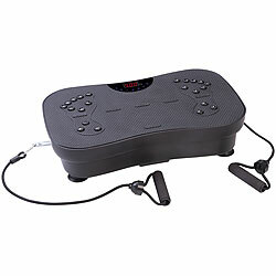 newgen medicals Vibrationsplatte mit 180 Stufen, LED-Display, Bluetooth & Lautsprecher newgen medicals Vibrationsplatten mit Bluetooth