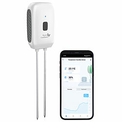 Royal Gardineer Smarter Boden-Feuchtigkeits- & Temperatur-Sensor mit Bluetooth, App Royal Gardineer Smarte Pflanzen-Bodenfeuchtigkeits- & Temperatursensoren