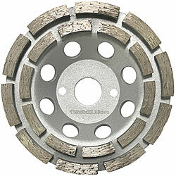 AGT Universal Diamant-Schleiftopf 125mm, doppelreihige Schleifscheibe AGT Diamant-Schleiftöpfe mit doppelreihigen Schleifscheiben 