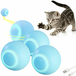 Sweetypet 4er-Set Akku-Katzenspielzeuge mit LED-Licht, blau Sweetypet Akku-Katzenspielzeuge mit LED