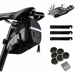 Semptec Urban Survival Technology 16in1-Fahrrad-Multitool-Werkzeug mit Reifen-Reparatur-Set und Tasche Semptec Urban Survival Technology 16in1-Fahrrad-Werkzeuge mit Reifen-Reparatur-Set