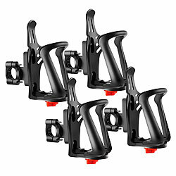 PEARL 4er-Set Flaschenhalter für Fahrrad & Motorrad, einstellbar PEARL Flaschenhalter für Fahrräder und Motorräder, einstellbare, für Rahmen und Lenker