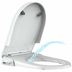 BadeStern Bidet-Toilettensitz mit Doppeldüsen-System und Absenkautomatik, D-Form BadeStern Bidet-Toilettensitze mit Doppeldüsen und Absenkautomatik