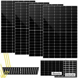 DAH Solar 4er-Set monokristalline, bifaziale Glas-Glas-Solarmodule, 425 W, IP68 DAH Solar Monokristalline, bifaziale Glas-Glas-Solarmodule mit Topcon-Technologie