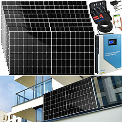 Solar-Hybrid-Inverter mit 8x 440-W-Solarmodulen, WLAN, Anschluss-Set DAH Solar 