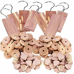 infactory 2x 71-teiliges Zedernholz-Set für den Kleiderschrank infactory Zedernholz-Mottenschutz-Sets