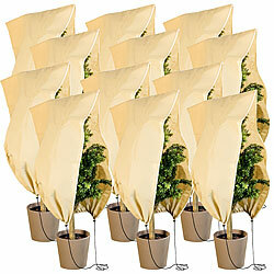 Royal Gardineer 12er-Set Kübelpflanzensäcke als Winterschutz, 100 x 80 cm, 80 g/m² Royal Gardineer Kübelpflanzensäcke
