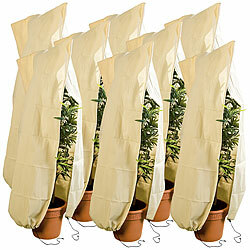 Royal Gardineer 8er-Set XL-Pflanzenabdeckungen als Winterschutz, 175 x 120 cm, 80 g/m² Royal Gardineer Kübelpflanzensäcke