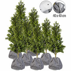 Royal Gardineer 8er-Set Thermo-Topfschutz für Pflanzen,40x40cm,mit Drainage,anthrazit Royal Gardineer Thermo-Topfschutze für Kübelpflanzen