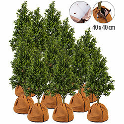 Royal Gardineer 12er-Set Thermo-Topfschutz für Pflanzen, 40x40 cm, mit Drainage, braun Royal Gardineer Thermo-Topfschutze für Kübelpflanzen