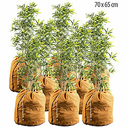 Royal Gardineer 8er-Set XL-Thermo-Topfschutz für Pflanzen,70x65cm, mit Drainage,braun Royal Gardineer