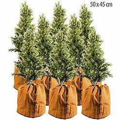 Royal Gardineer 8er-Set Thermo-Topfschutz für Pflanzen, 50x45 cm, mit Drainage, braun Royal Gardineer Thermo-Topfschutze für Kübelpflanzen