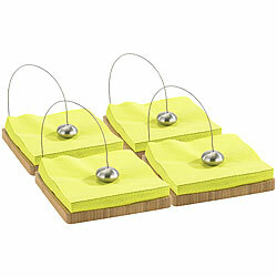 TokioKitchenWare 4er-Set Designer-Serviettenhalter aus Bambus TokioKitchenWare Serviettenhalter