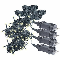 Lunartec 4er-Set LED-Lichterketten mit 40 LEDs für innen & außen, warmweiß, 4 m Lunartec LED-Lichterketten für innen und außen 
